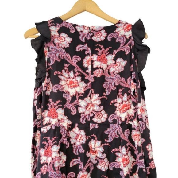 Club Monaco Teodora Cold-Shoulder Floral Print Mini Dress Size 4. - Picture 11 of 12